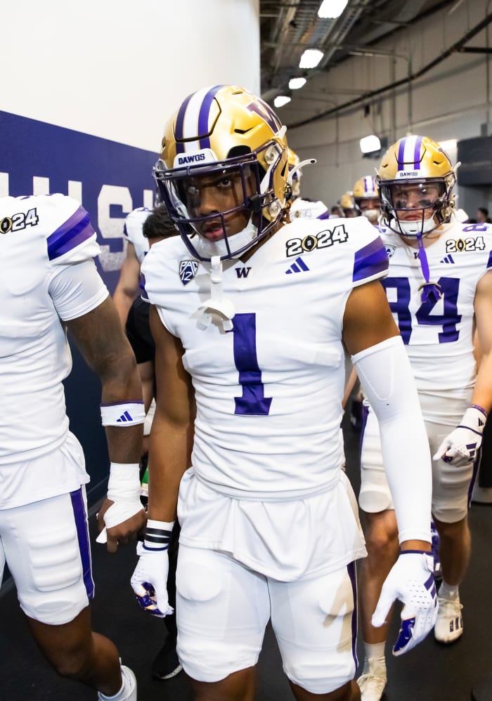 Washington Huskies cornerback Jabbar Muhammad ahead of the national championship vs. the Michigan Wolverines.